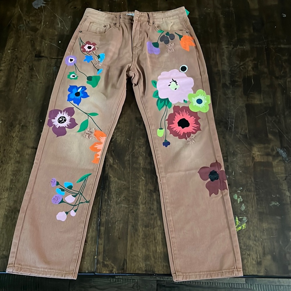 Flower painted paints!  cute and unique pants